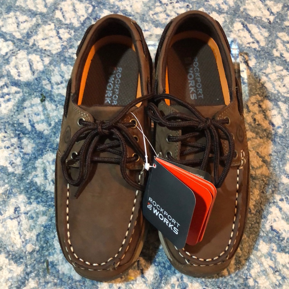 Rockport Works Sailing Club Steel Toe Boat Shoes - Picture 1 of 9